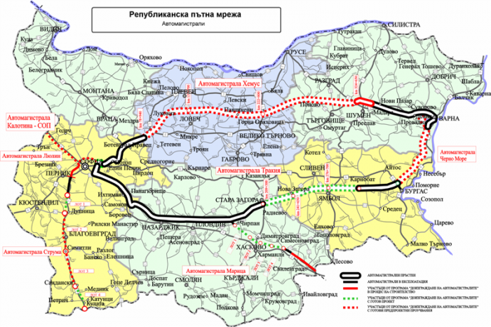 дороги в Болгагии